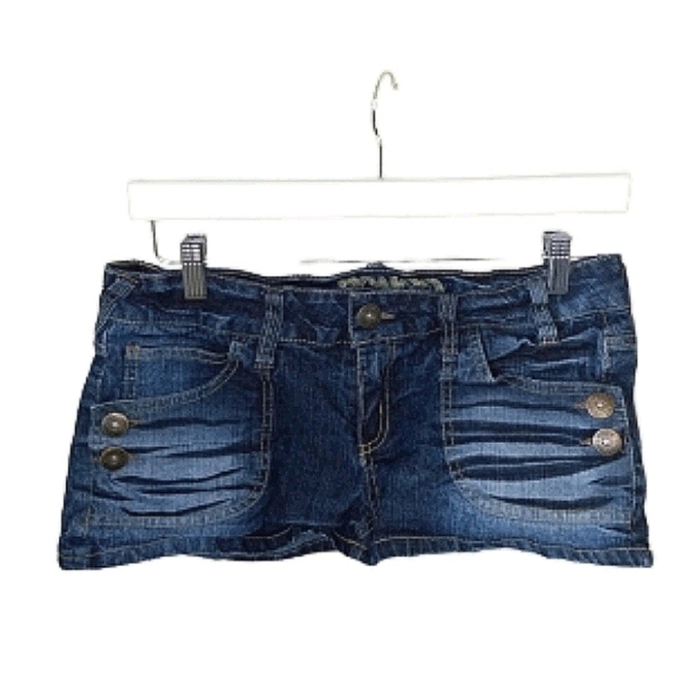 Y2K Shorts BONGO Size 11 Junior Shortie Blue Vintage  Pork Chop Pockets